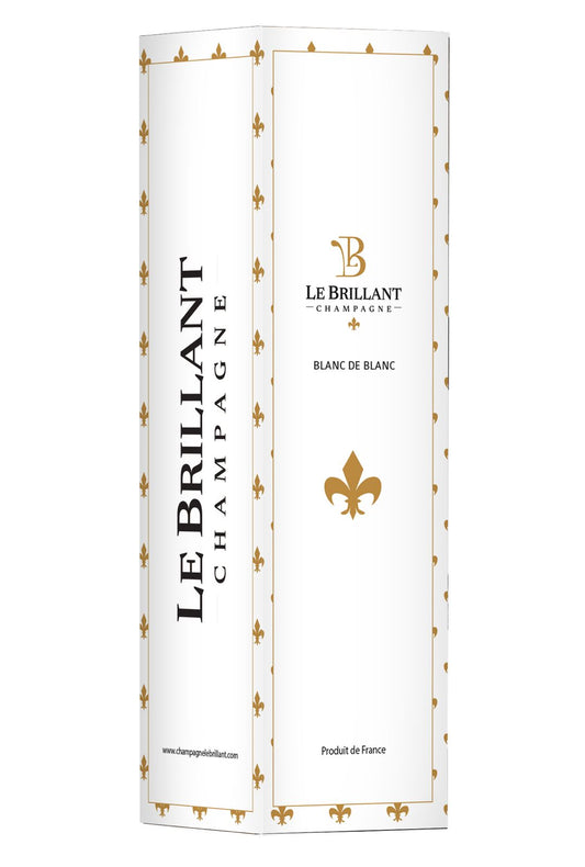 Coffret Champagne Le Brillant Blanc de Blanc 75cl